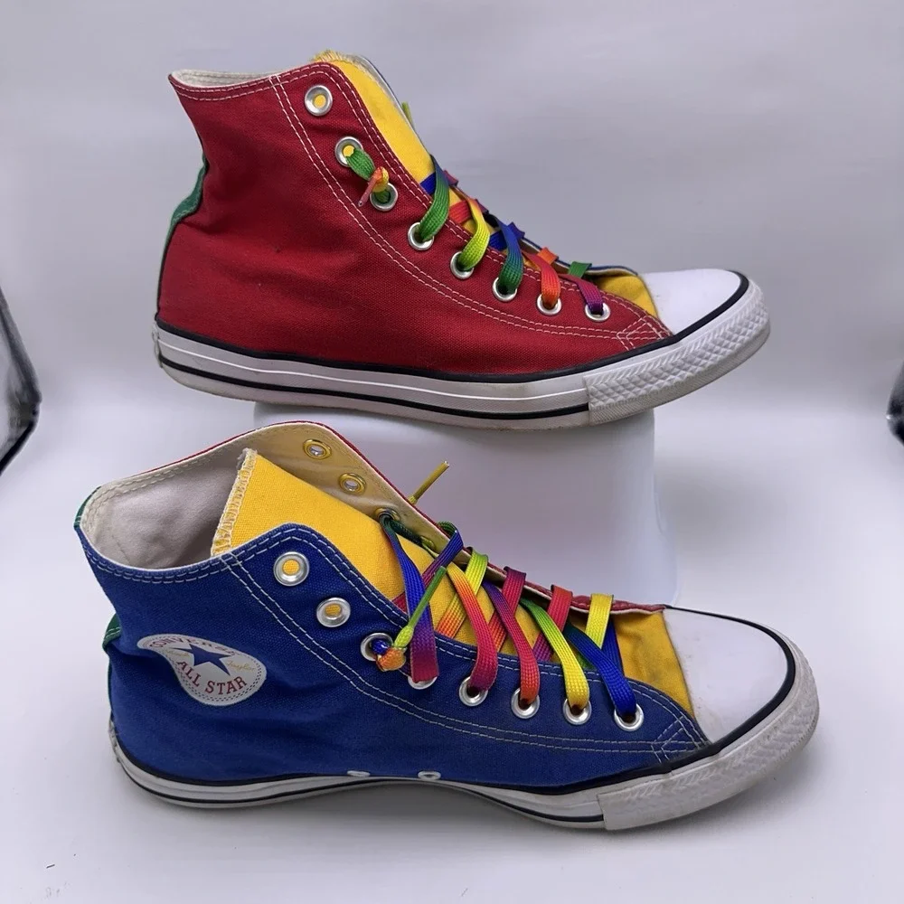 Converse All Star  Men's‎ 9 Womens 11 Shoes Colorblock High Top Sneaker